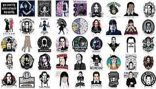 Wednesday Addams Inspired Stickers - 50 Pack