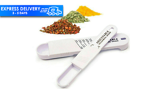 2-Piece Adjustable Sliding Kitchen Measuring Spoon Set