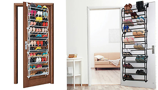 12-Tier Adjustable Over-Door Shoe Storage Rack - 2 Colours