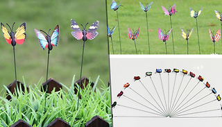Set of 10 Butterfly Flower Pot Ornaments