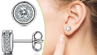 925 Sterling Silver Crystal Stud Earrings