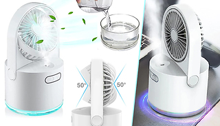 Mini Table Fan with Water Mist 