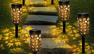 2 Pack Solar Maple Leaf Garden Lights 