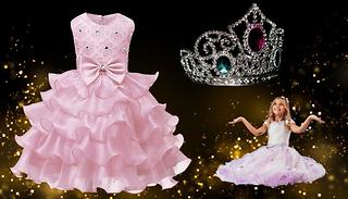 Kids Party Princess Dress - 4 Colours, 5 Sizes