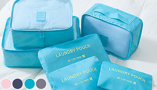 6 Piece Travel Packing Cube Set - 4 Colours