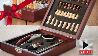 Wine Accessory Gift Box With Chessboard