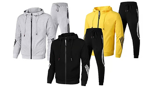 Men's 2-Piece Zipper Hoodie Tracksuit Set - 6 Colours, 7 Sizes!