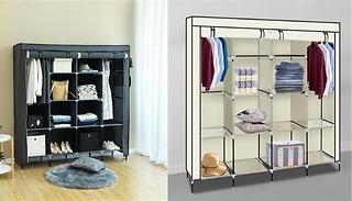Portable Clothes Wardrobe & Storage Rack - 2 Colours
