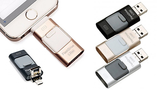 I-Flash Drive in 32 or 64GB Capacities - 3 Colours