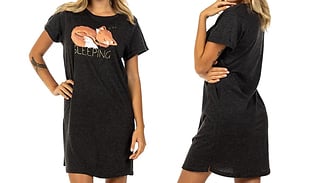 Sleeping Fox Print Nightie Nightwear - 5 Sizes