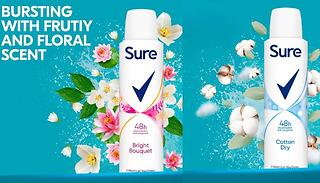 3-Pack Sure Women's Anti-Perspirant Deodorant - 150ml, 2 Options
