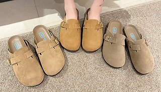Faux Suede Slip On Mules - 3 Colours & 7 Sizes