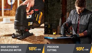 CAT Cordless Brushless-Motor Jigsaw + Lithium-ion Charger & Battery