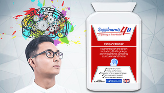 60-Pack of BrainBoost Mental Performance Supplements - 1-Month Supply