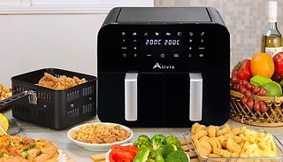 9L Digital Touch Dual Compartment Air Fryer!