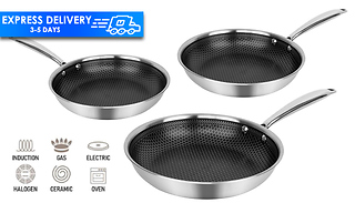 Stainless Steel Honeycomb Non-Stick Frying Pan