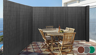 PVC Bamboo-Effect Garden Fence Screen Border - 3 Colours & 4 Sizes