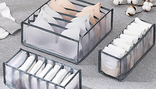 6, 7 or 11 Grid Underwear Drawer Organiser - 3 Colours
