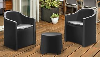 2-Seater Anthracite Grey Balcony Set