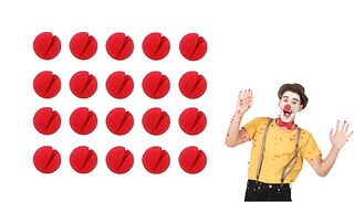 20-Piece Red Circus Clown Noses