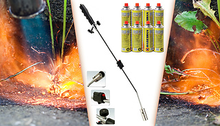 Butane Gas Canisters with Optional Weed Burner Wand - 2, 4, 8 or 12...
