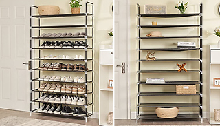 Standing Shoe Storage Organising Rack - 5 or 10 Tiers