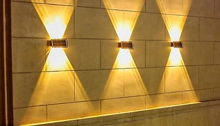 2 or 4-Pack of Outdoor Solar LED Wall Lamps - 2 Colours