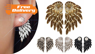 Angel Wing Stud Earrings - 4 Colours
