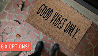 Motivational Message Non-Slip Coir Door Mat - 8 Styles