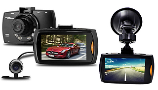 HD Car Dash Cam With Rear View - Optional 16GB SD Card