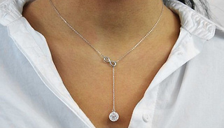 Infinity 'Y' Swarovski Elements Crystal Necklace