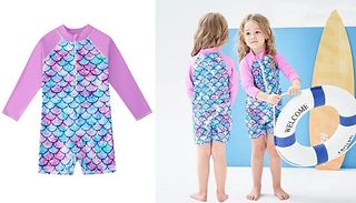 One-Piece Zip Mermaid Swimsuit - 3 Colours & 6 Sizes