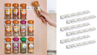 Wall Mounted Herb & Spice Storage Rack - Up To 20 Holders