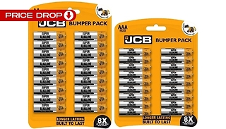 JCB Super Alkaline AA & AAA Batteries - Pack of 36
