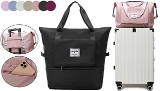 Large Folding Travel Bag with Shoe Compartment - 7 Colours