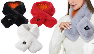 USB Heated Faux Fur Scarf - 5 Colours