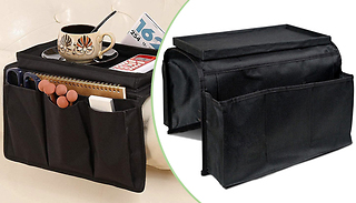 Sofa Arm Snack Holder Tray With Pockets