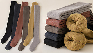 Warm Winter Thigh-High Stockings - 5 Colours