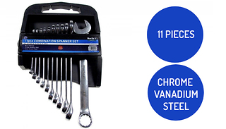 11-Piece Vanadium Steel Spanner Set