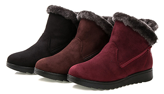 Faux Fur-Lined Winter Boots - 3 Colours & 4 Sizes