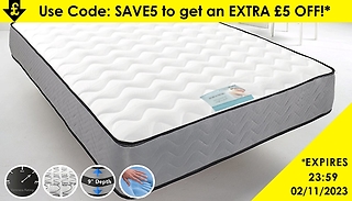 Grey Hybrid Memory Foam Mattress - 6 Sizes