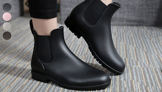 Women's Chelsea Ankle Rain Boots - 5 Sizes & 4 Colours
