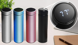 Insulated Drinks Bottle with Temperature Display - 5 Colours