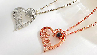 1 or 2 'Mom' Heart Necklaces - 2 Colours