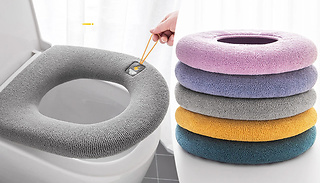 2-Pack of Soft Fleece Toilet Seat Pads 