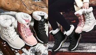 Women's Lace Up Winter Ankle Boots - 3 Colours & 6 Colours