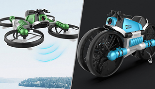 2-in-1 Remote Control Transforming Quadcopter Bike - 2 Colours