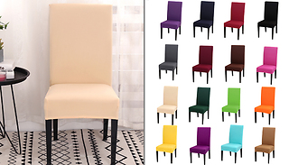 1 or 2 Spandex Dining Chair Covers - 15 Colours