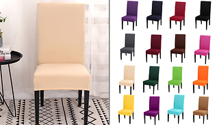 1, 2 or 4 Spandex Dining Chair Covers - 15 Colours