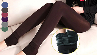Women's Fleece Lined Winter Leggings - 7 Colours 